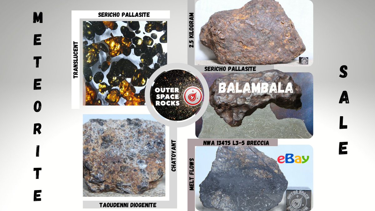 OuterSpaceRocks's tweet photo. Reach out and touch space! I have a huge #Meteorite sale ending on #eBay. Some of the best collection pieces are up for #Auction with no reserve! #Pallasite #Diogenite #MeltRock so many more! Good luck with the #bidding! Click link below eBay sale: https://t.co/2k6QDMAuox https://t.co/oGtPijSGyg