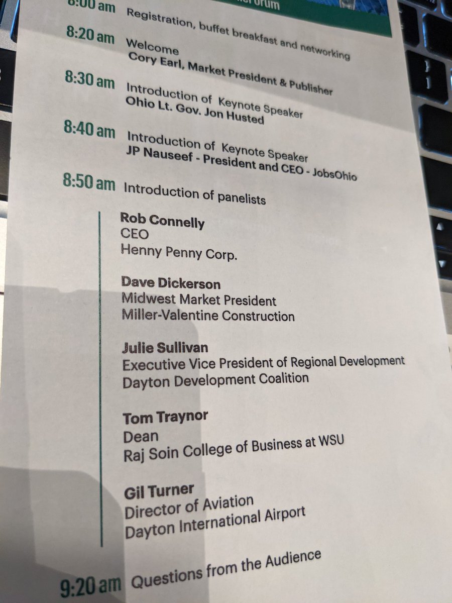 DBJnews's tweet image. Panel is underway talking about #Dayton economy and continued recovery from the pandemic #DBJEconomicForum