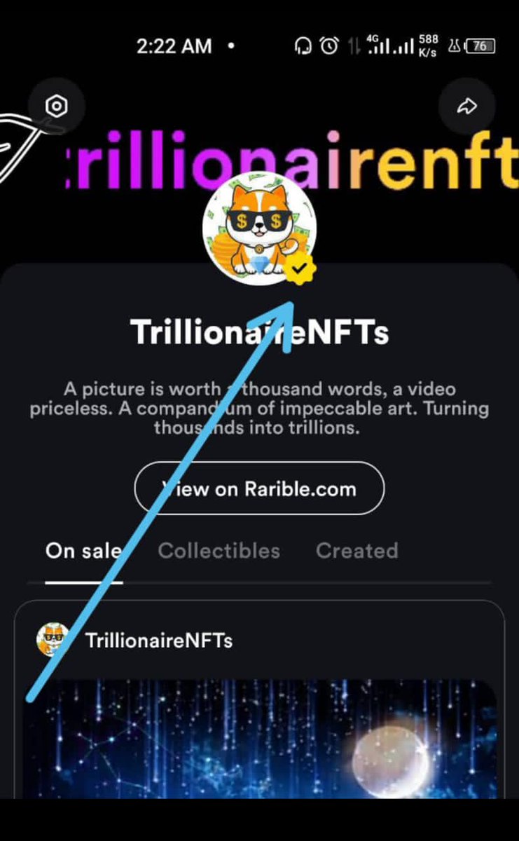 Trillionaire NFTS (@trillonairenfts) on Twitter photo Breaking through the atmospheres! Guess who just got VERIFIED✅ on <a href="/rarible/">Rarible</a> 💰? <a href="/TrillonaireNFTs/">Trillionaire NFTS</a>
#verified #VerifiedNFT #TRILLIONAIRENFTS #NFTCommunity #NFTartist
rarible.com/trillionairenf…
<a href="/SuperRare/">SuperRare</a> @NFTcollector00 <a href="/CryptoGarga/">Garga.eth (Greg Solano)</a> <a href="/niftygateway/">Nifty Gateway Studio</a> @nftgallery_art <a href="/Dynamomagician/">Dynamo</a> Breaking through the atmospheres! Guess who just got VERIFIED✅ on <a href="/rarible/">Rarible</a> 💰? <a href="/TrillonaireNFTs/">Trillionaire NFTS</a>
#verified #VerifiedNFT #TRILLIONAIRENFTS #NFTCommunity #NFTartist
rarible.com/trillionairenf…
<a href="/SuperRare/">SuperRare</a> @NFTcollector00 <a href="/CryptoGarga/">Garga.eth (Greg Solano)</a> <a href="/niftygateway/">Nifty Gateway Studio</a> @nftgallery_art <a href="/Dynamomagician/">Dynamo</a>