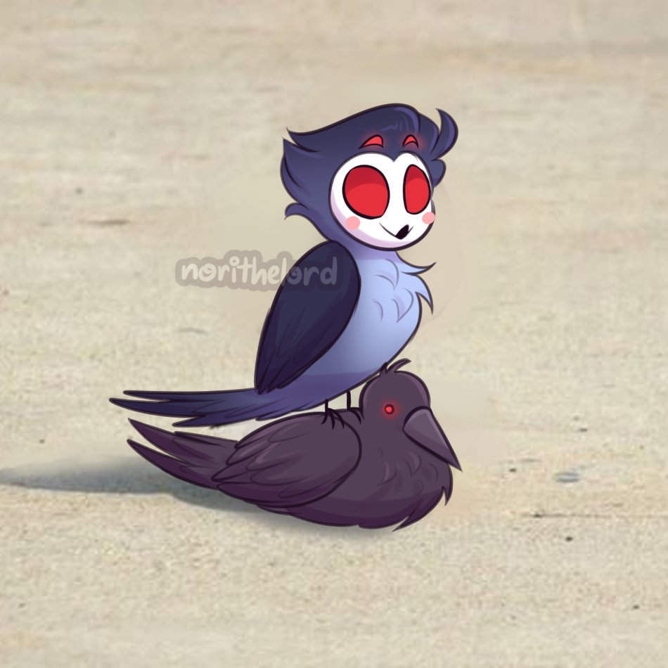 NoriTheLord's tweet photo. 2 birds :> 
-
Owl Stolas by me
Bubbles the raven by @laisaic
#helluvaboss #owlstolas #stolas #HelluvaBossFanart #cursedimage #cursedbird #helluvabossstolas https://t.co/Q1VCu186jV