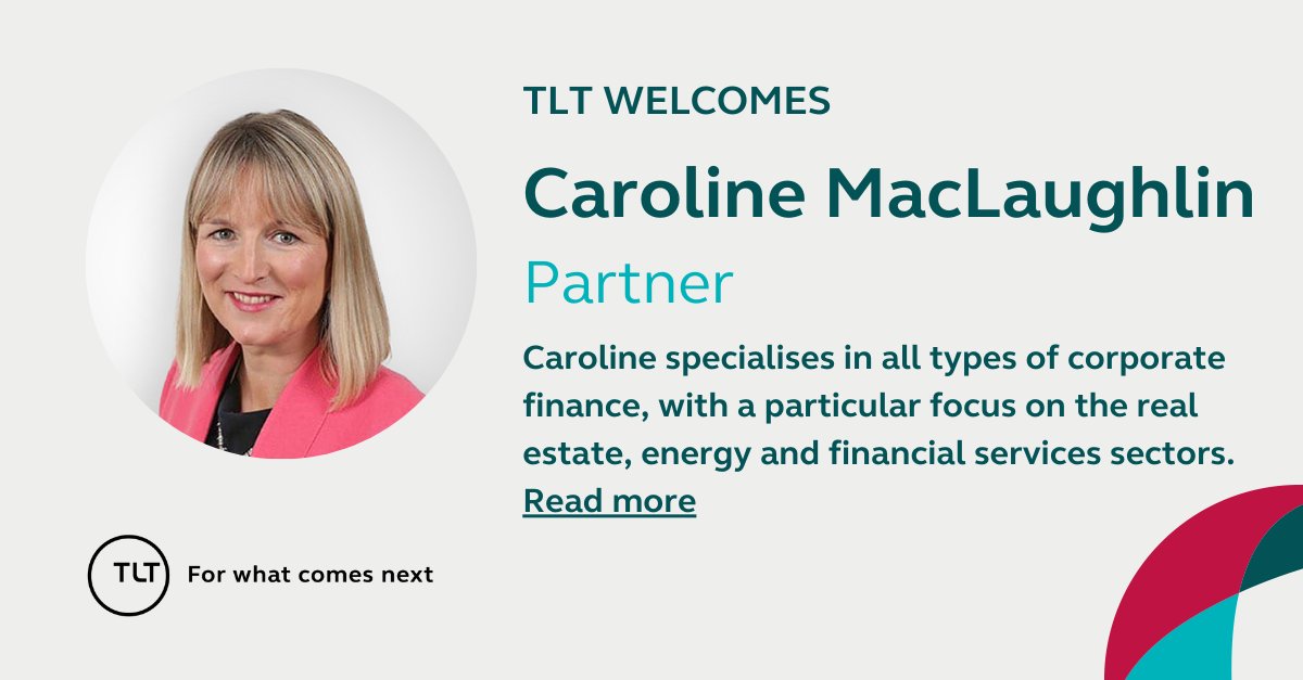 We’re delighted to further strengthen our national banking and finance offering with the appointment of Caroline MacLaughlin, who joins as a partner in Belfast. tltsolicitors.com/insights-and-e…
