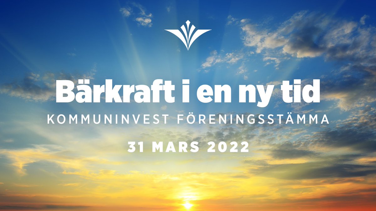 Välkommen till föreningsstämman

Kommuninvest föreningsstämma 2022, ”Bärkraft i en ny tid”, går av stapeln 31 mars på Clarion Hotel Post i Göteborg.

Mer information, program och anmälan: https://t.co/uKZ07RfhEE https://t.co/0zANcN3tG4