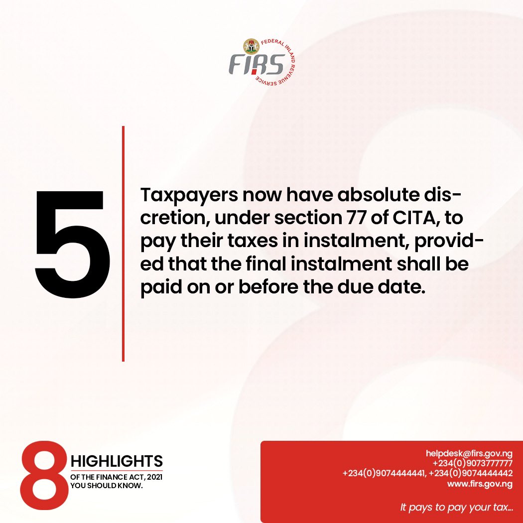 yunusxonline's tweet image. Cont...2/2 8 Highlights from the Finance Act, 2021 you should know #FinanceAct2021