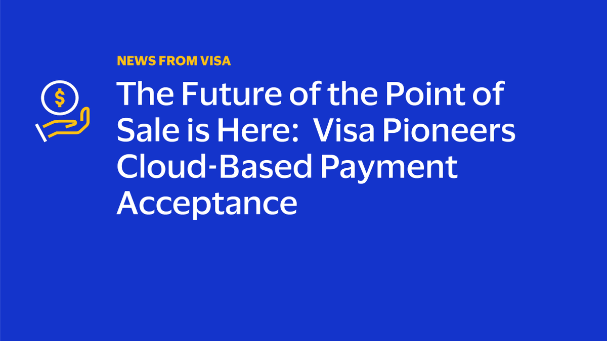We are excited to announce a new platform, Visa Acceptance Cloud, which transforms almost any connected device –  whether it’s an existing POS or an Internet of Things device – into a payment terminal. Learn more: vi.sa/3njVy0w