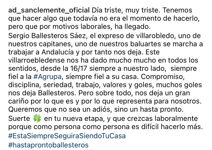 AD_SanClemente's tweet photo. Hasta pronto ❤️💙 https://t.co/LdumjxLPfa