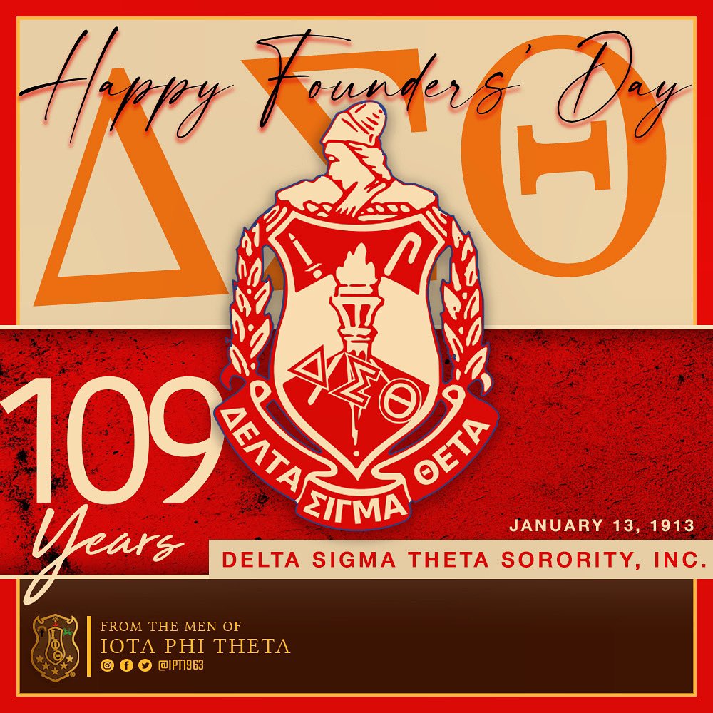 Happy Founders' Day to the women of Delta Sigma Theta Sorority, Inc. (<a href="/dstinc1913/">dstinc1913</a>) Creating a legacy of sisterhood, scholarship, service, and social action since 1913!

#ipt1963 #DST1913 #DST109 #LivingOurLegacy