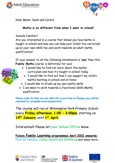 There are still some spaces left! ✏️
Please make sure you take a lateral flow test before coming. Face masks must also be worn inside the school building.
Thank you.