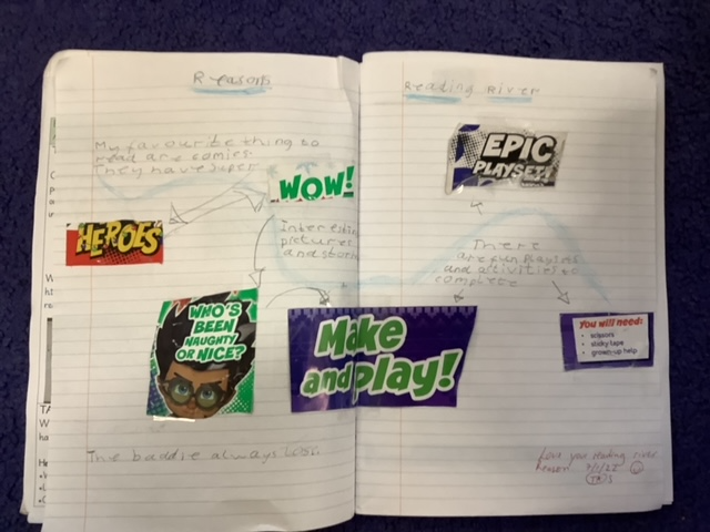 Avondale_Park's tweet photo. Year 3 created Reading Rivers, showing what they had been reading either in the holidays, or what they could remember reading over time. They included Christmas cards, instructions for games and toys, puzzles and comics as well as chapter books and picture books. #readingriver https://t.co/CbHghJJJlA