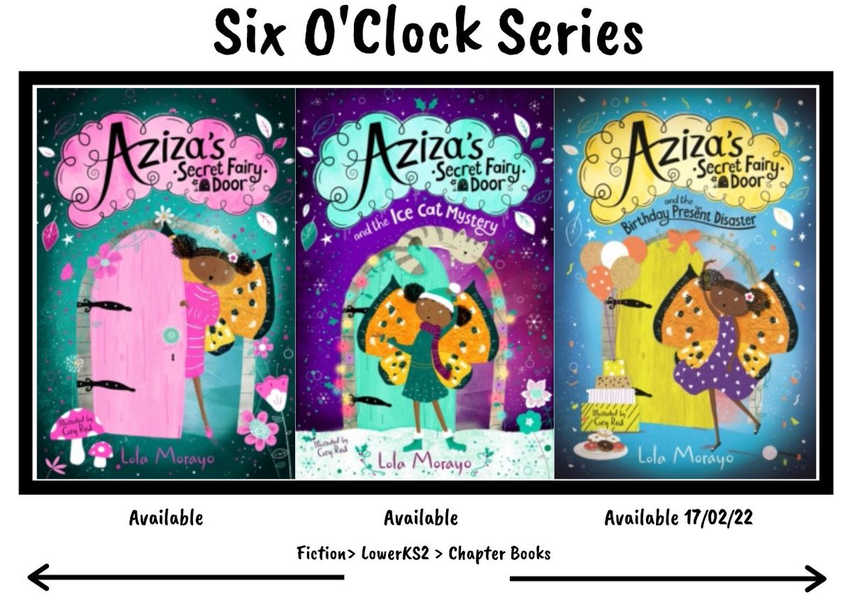 HeathBooks's tweet photo. 📚❤️Stay in the loop about series you love with #sixoclockseries! An invitation through the fairy door sends Aziza to a special birthday party! Another magic read from @LolaMorayo (AKA @tolaokogwu &amp; @jrichardsauthor) &amp; @CoryReidDesign
 (LKS2~17/02/22) ❤️📚 @MacmillanKidsUK #BAME https://t.co/bfWmcoizNp
