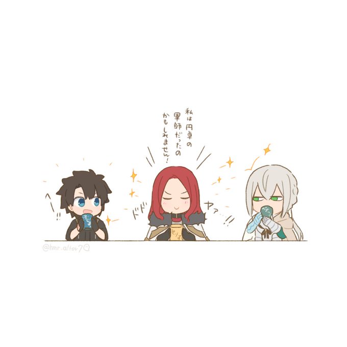 驚くほど多くの方にご覧いただき とても嬉しいです! RTいいね ありがとうございます🙏✨
この絵の マスターの手が逆なのが心残りで、修正+間違い探しにしました。探してみてください～🍵 円卓にちなみ13か所 変わっている所があります 