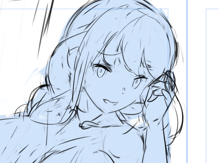 FANBOX限定イラスト次回作、VRっぽい臨場感、かつ適度なバランス…のところで落ち着いたかも、と。あす～あさって公開予定です。 