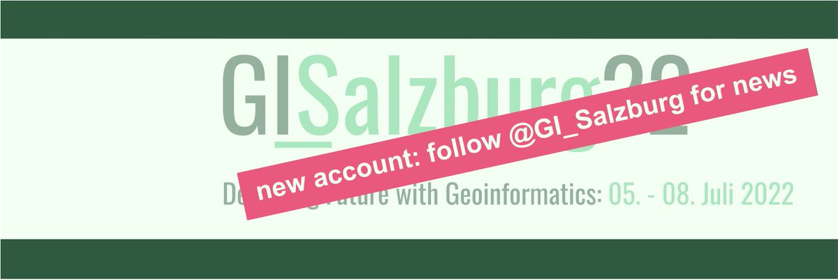 👋👋👋This account will be discontinued. Follow @GI_Salzburg for all future updates and visit gi-salzburg.org/en/ for further information.