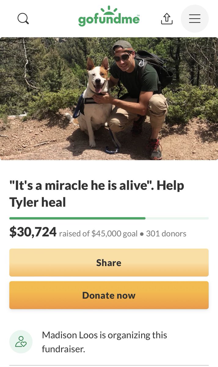 torriduncan's tweet photo. Getting back on twitter to say: please help my friend &amp; brother Tyler. 
Share or donate if you’re able. 3 weeks in the hospital, dialysis almost every day. #helpTyHeal 
https://t.co/YUljw9WHJN https://t.co/PnqbrhB87x