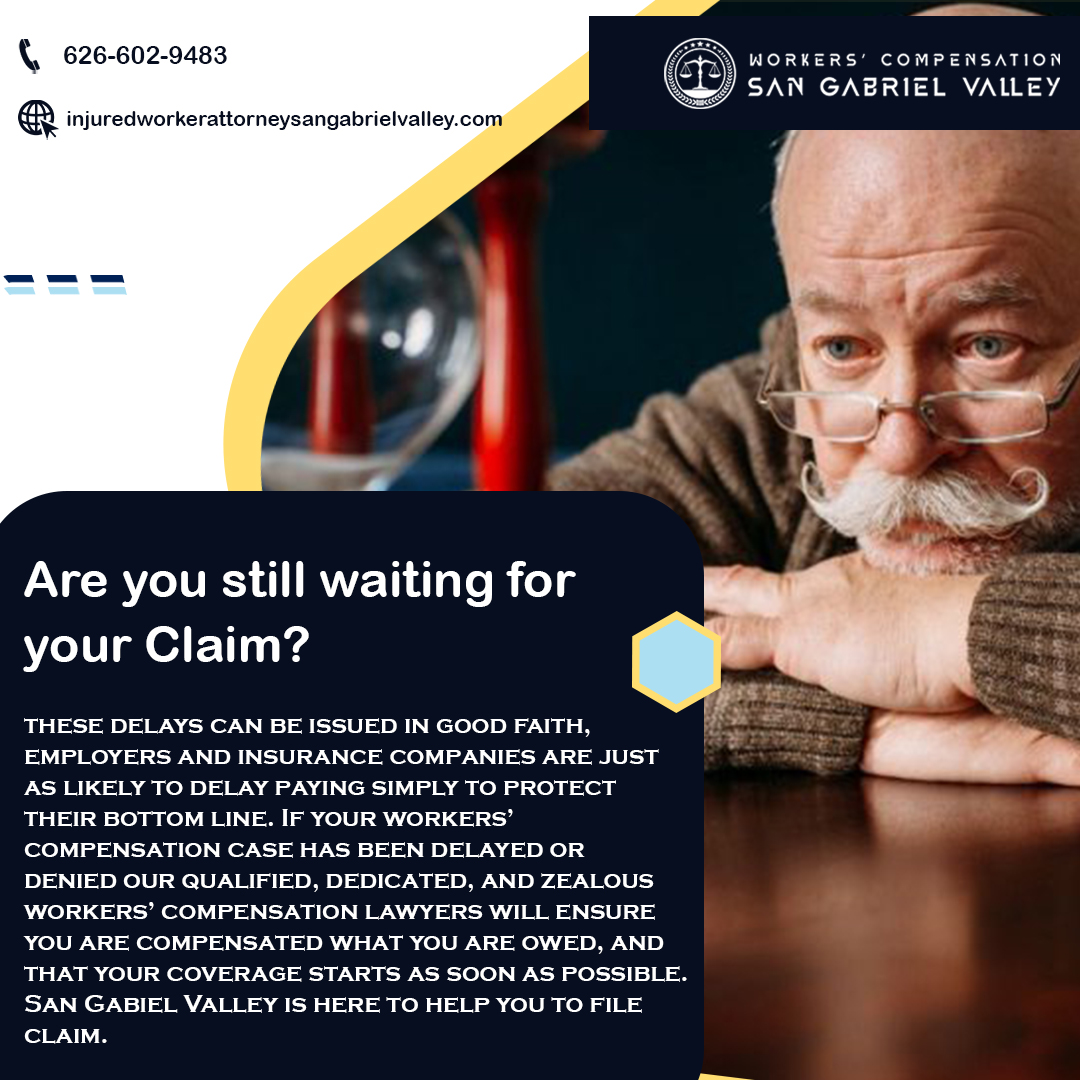 SanWorkers's tweet image. These delays can be issued in good faith, employers and insurance companies are just as likely to delay paying simply to protect their bottom line. San Gabriel Valley is here to help you to file claim.

#delayedclaim #sangabrielvalley #california #lawfirm #injurylawyer
