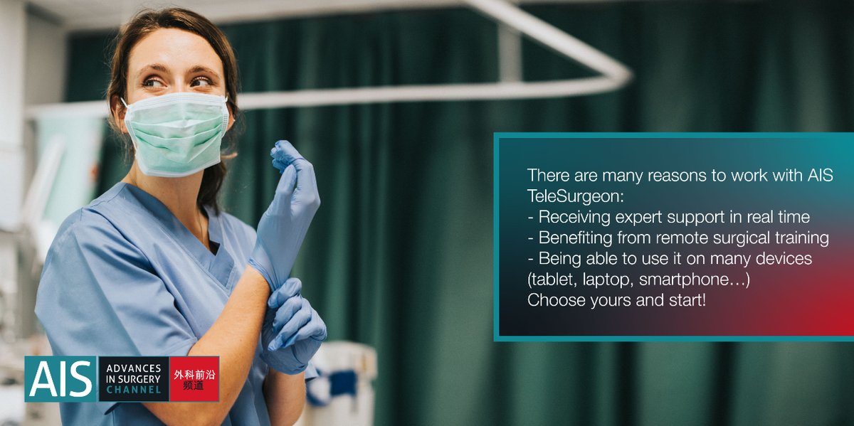 There are many reasons to work with AIS TeleSurgeon:

✅Receiving expert support in real time
✅Benefiting from remote surgical training
✅Being able to use it on many devices (tablet, laptop, smartphone…)

Choose yours and start! ➡ais-telesurgeon.com

#patientcare #surgery
