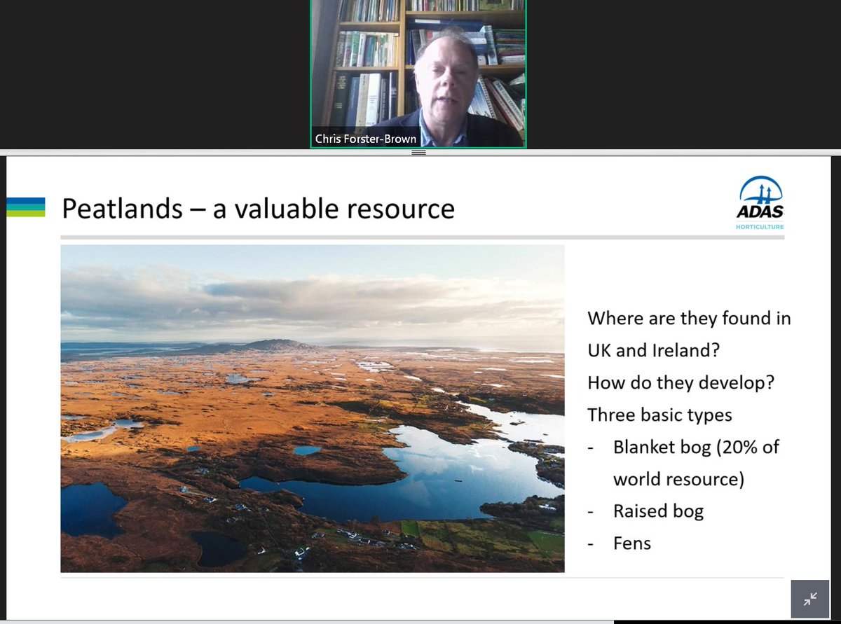 ADASGroup's tweet photo. Growing media #GreenDialogues Webinar kicking off with Ecology Director Chris Forster-Brown of @ADAS_Ecology discussing where #peatlands are found and how they are formed @RSKGroup https://t.co/Qi4SqwWHiC
