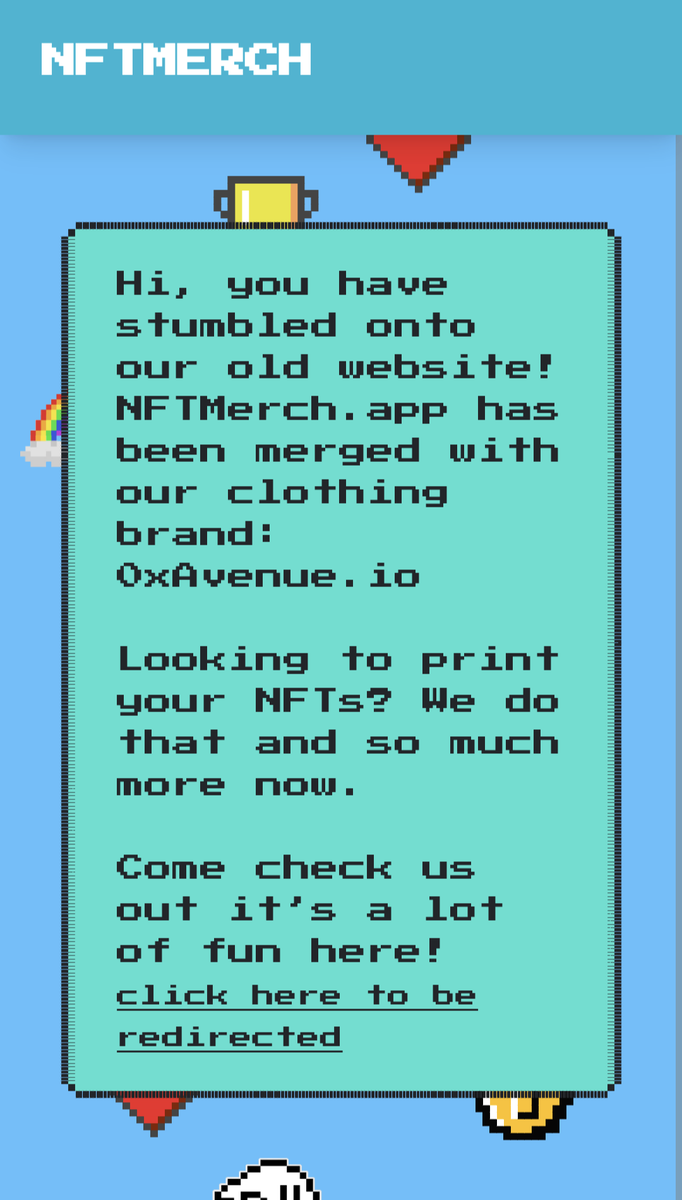 NFTMerchAPP's tweet photo. Welcome to the new website!
@0xAvenueStudio https://t.co/PJlDgCtSBW