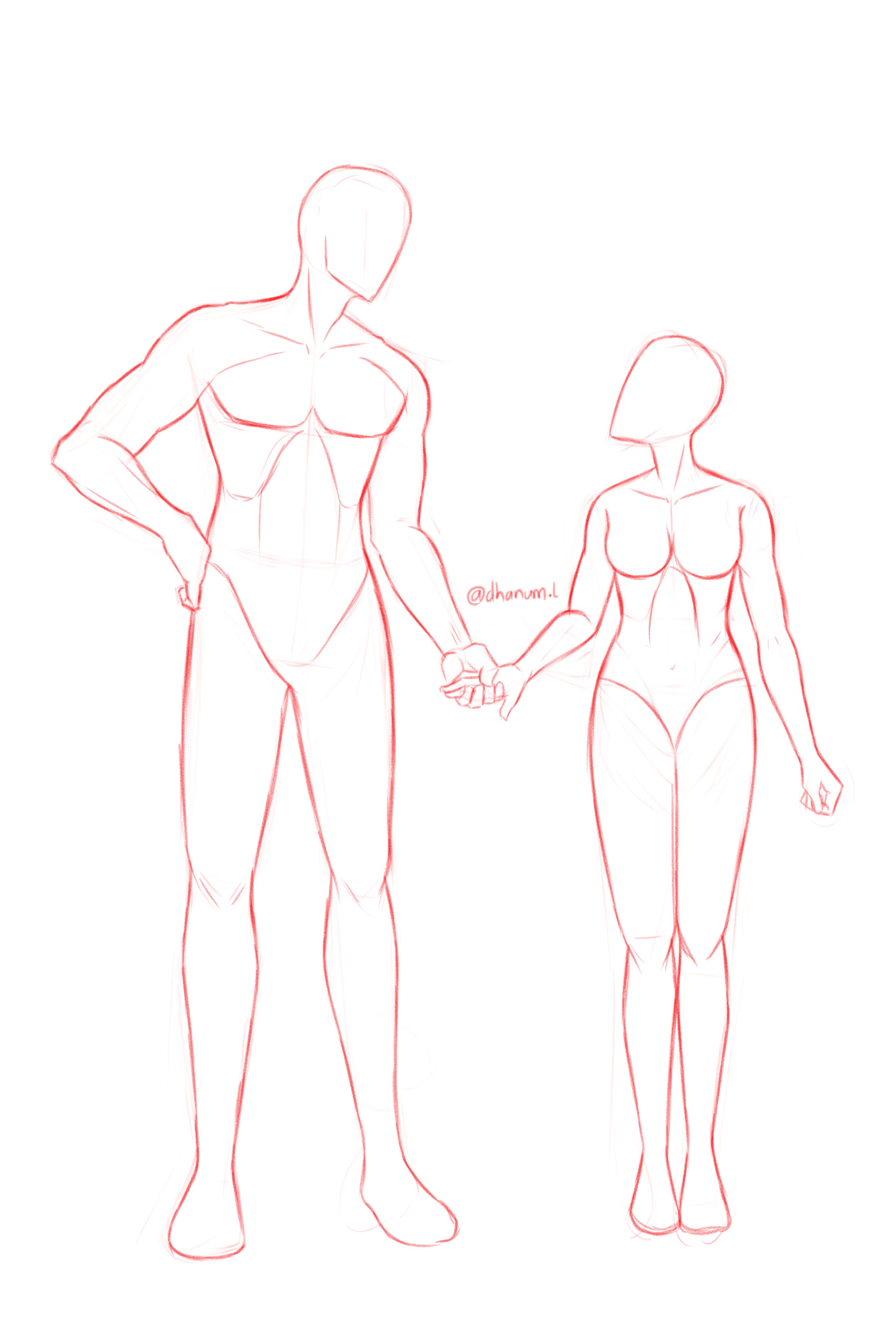 Couple Drawing Poses - Couple walking pose