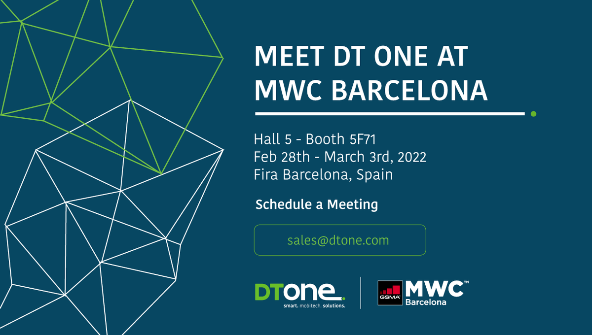 MWC Barcelona is back and so are we! We'll be exhibiting at the industry's most influential connectivity event.  Drop us a note if you're going to schedule a meet and discover how DT One's mobile solutions can help expand your business.