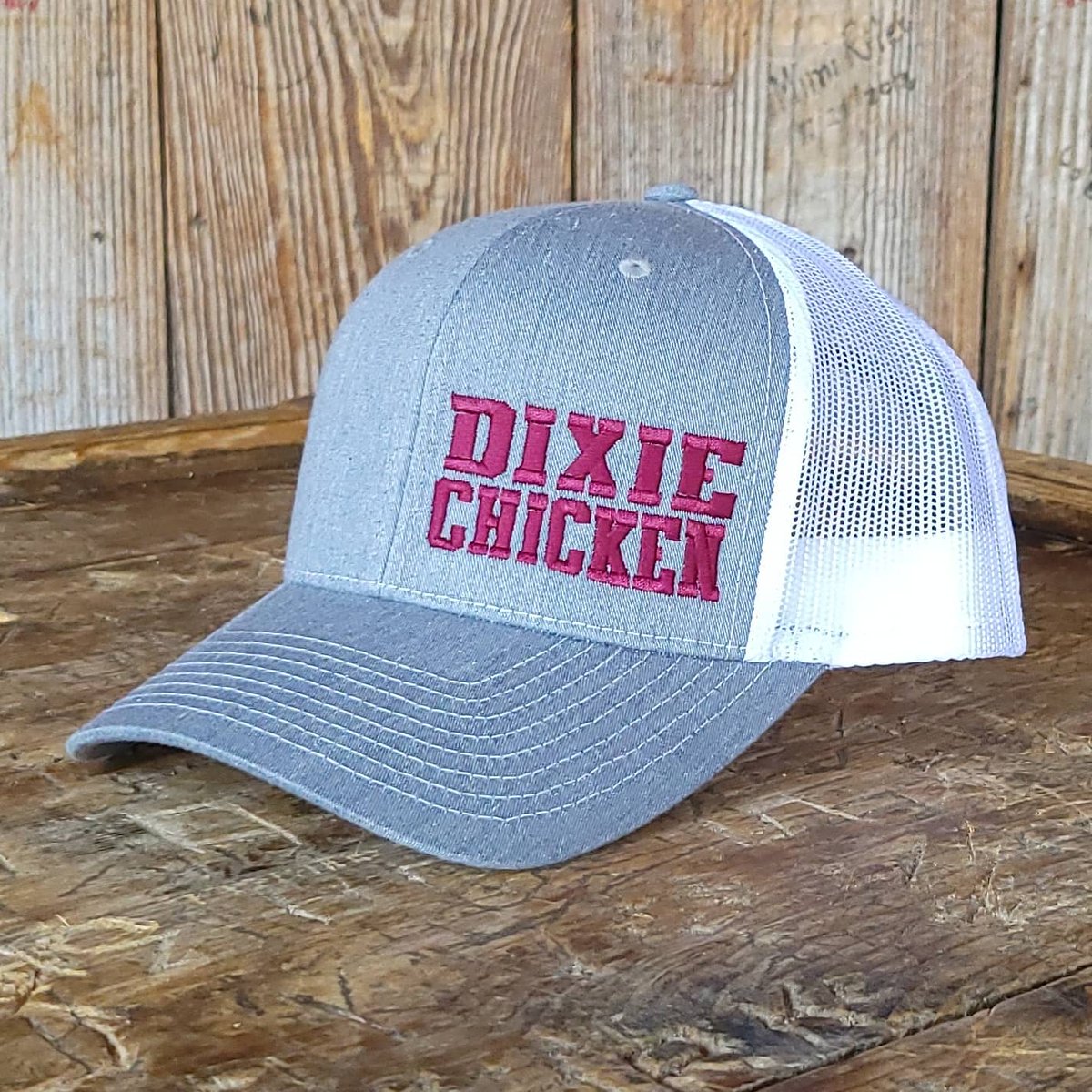 thedixiechicken's tweet photo. Our gray/maroon #BlockFront hat is now IN STOCK! Get yours  ordered today and you'll be geared up to look great at #OlsenField or #DavisDiamond or anywhere else you go! https://t.co/dMdOKwEl2a https://t.co/Hq3um6RbAs