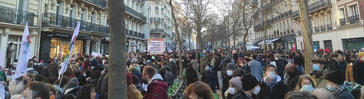 AIM_fra's tweet photo. Malgré la #répression ce matin contre les blocus lycéens, beaucoup de monde à la #manif13Janvier du secteur de l'#EducationNationale pour une vraie politique sanitaire et d'éducation.
#OnEstAl #BlanquerDégage #JeanMichelApeuprès https://t.co/aF1wUixWOP