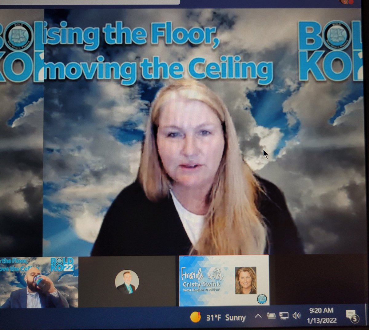 KarenStenberg1's tweet photo. @BOLDNP 
#BOLD22KO
Listening to the West Region President Cristy Swink. Giving goals and motivation https://t.co/l38qRV5EkK