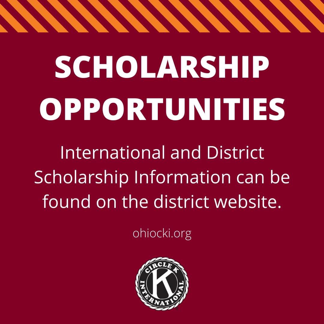 OhioDistrictCKI's tweet photo. Are you looking for a scholarship opportunity? If so, check out the latest post on the district website about International and District Scholarships.
https://t.co/fhkf3nzHG6
#scholarships #ChooseCKI #ODCKI #thefutureisyours https://t.co/21ELJKyx5h