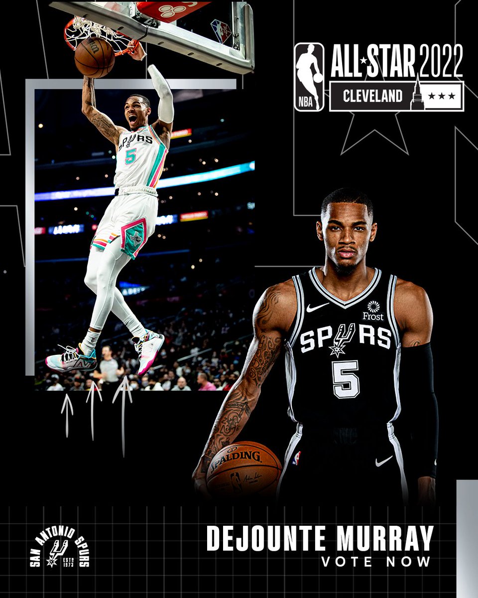 🚨 2-FOR-1 DAY 🚨

Your <a href="/NBAAllStar/">#NBAAllStar</a> votes count DOUBLE today! Reminder on how to vote:

⭐️ Retweet, quote tweet or reply using #DejounteMurray AND #NBAAllStar
⭐️ vote.nba.com
⭐️ NBA App