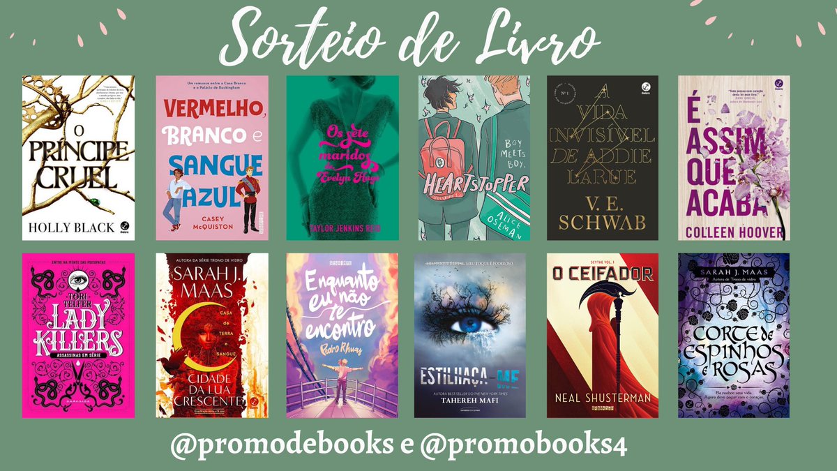promodebooks's tweet photo. 📚📚📚 Sorteio de Livro 📚📚📚

🏆 Prêmio:
✨ UM livro dentre as opções da imagem!

↪️ Regras:
• Seguir @promodebooks e @Promobooks4 
• Dar RT nesse tweet (sem citar) 
• Não é necessário postar print!

Resultado: 21/01! 🍀📚 https://t.co/EhfIDFrfLC