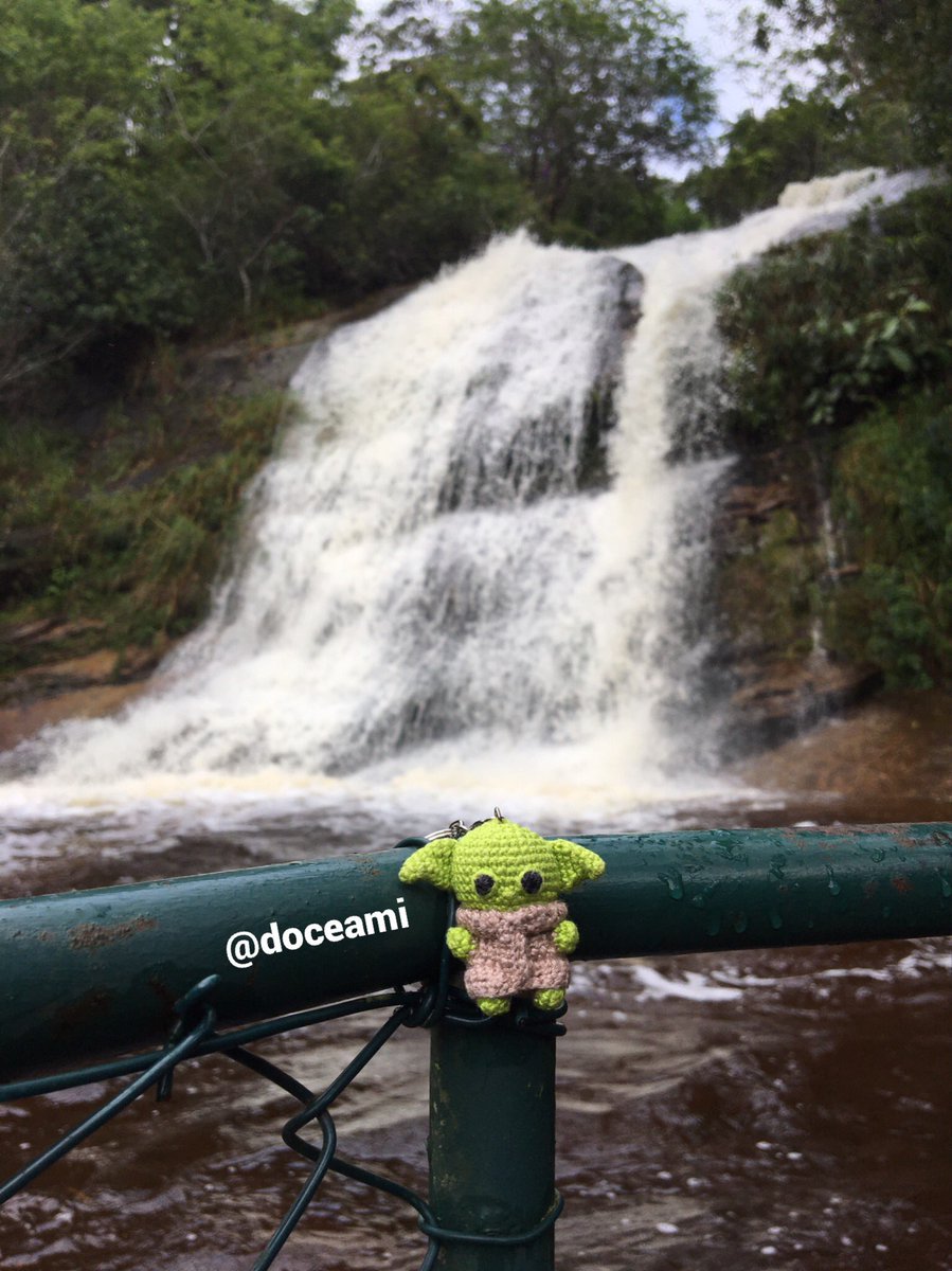 doceami's tweet image. #doceami #babyyoda #Amigurumi #crochet #starwars #nature #waterfalls #yoda #handmade