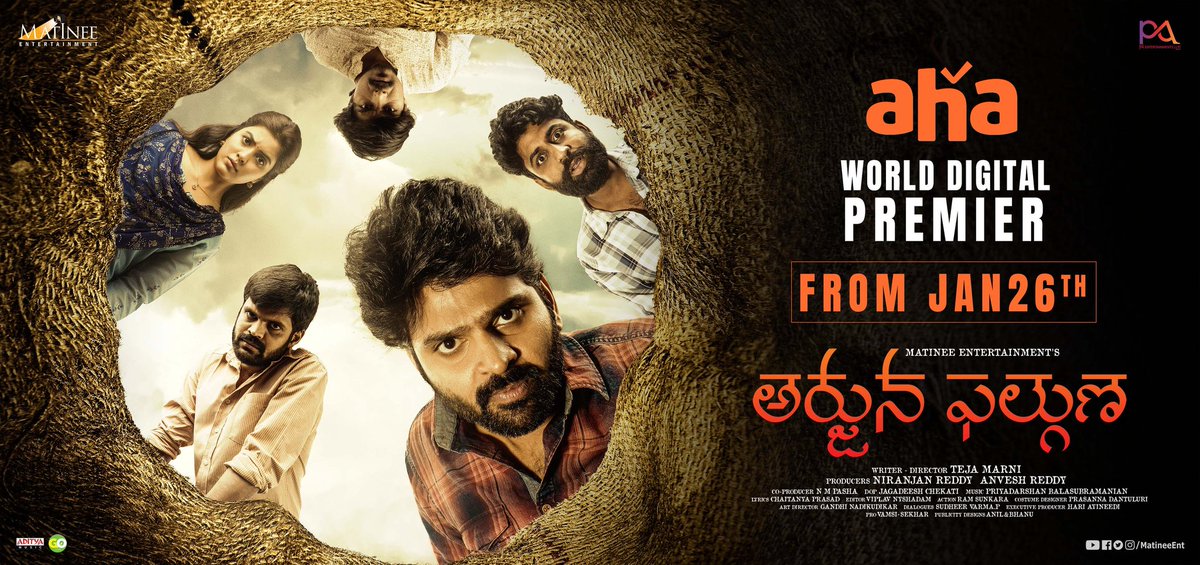 Matinee Entertainment (@matineeent) on Twitter photo We have entered your 💕, and Now we are coming all the way to your Home 🏡
#ArjunaPhalgunaOnAHA Premieres Jan 26th .
<a href="/MatineeEnt/">Matinee Entertainment</a> <a href="/sreevishnuoffl/">#SINGLE Sree Vishnu</a> <a href="/DirTejaMarni/">Teja Marni</a> #AnveshReddy <a href="/pasha_always/">ఎన్ ఎం పాషా</a> <a href="/Actor_Amritha/">Amritha</a> <a href="/priyadarshan_09/">Priyadarshan</a>
<a href="/ahavideoIN/">ahavideoin</a> We have entered your 💕, and Now we are coming all the way to your Home 🏡
#ArjunaPhalgunaOnAHA Premieres Jan 26th .
<a href="/MatineeEnt/">Matinee Entertainment</a> <a href="/sreevishnuoffl/">#SINGLE Sree Vishnu</a> <a href="/DirTejaMarni/">Teja Marni</a> #AnveshReddy <a href="/pasha_always/">ఎన్ ఎం పాషా</a> <a href="/Actor_Amritha/">Amritha</a> <a href="/priyadarshan_09/">Priyadarshan</a>
<a href="/ahavideoIN/">ahavideoin</a>