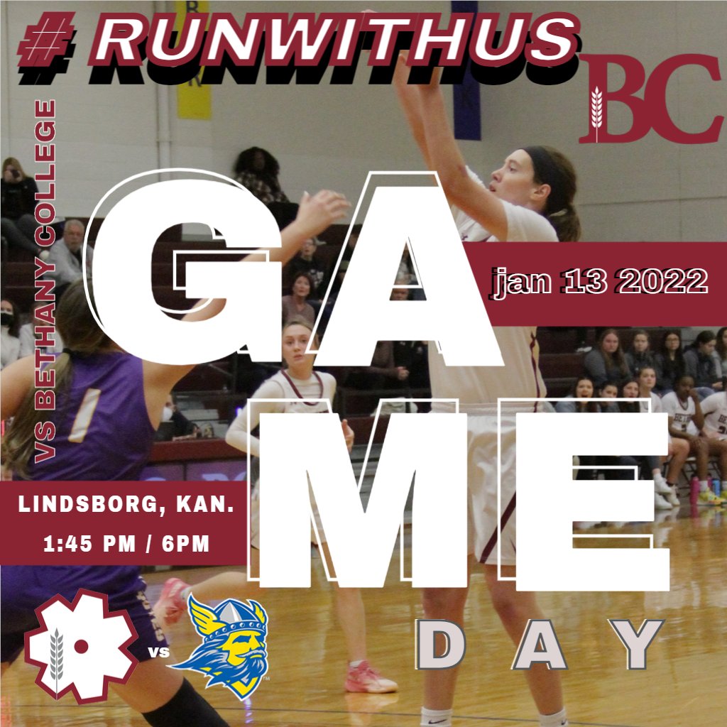 W🏀 GAMEDAY 😤 <a href="/ThresherWBB/">Bethel Threshers WBB</a> 
🆚 Bethany Swedes
🕕 1:45 PM &amp; 6:00 PM
📍 Lindsborg, Kan.
📺 bit.ly/3Cc6bYs 
📈 bit.ly/33zONRn 
🎟️ bit.ly/3mWP2fk 
#RollOn #RunWithUs