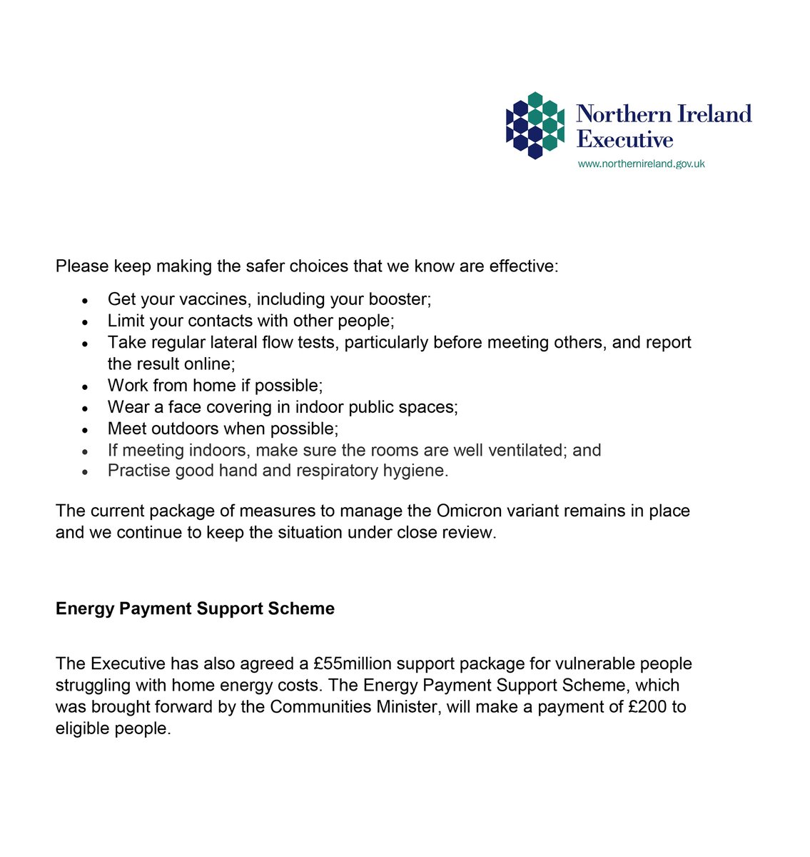 NI Executive tweet media