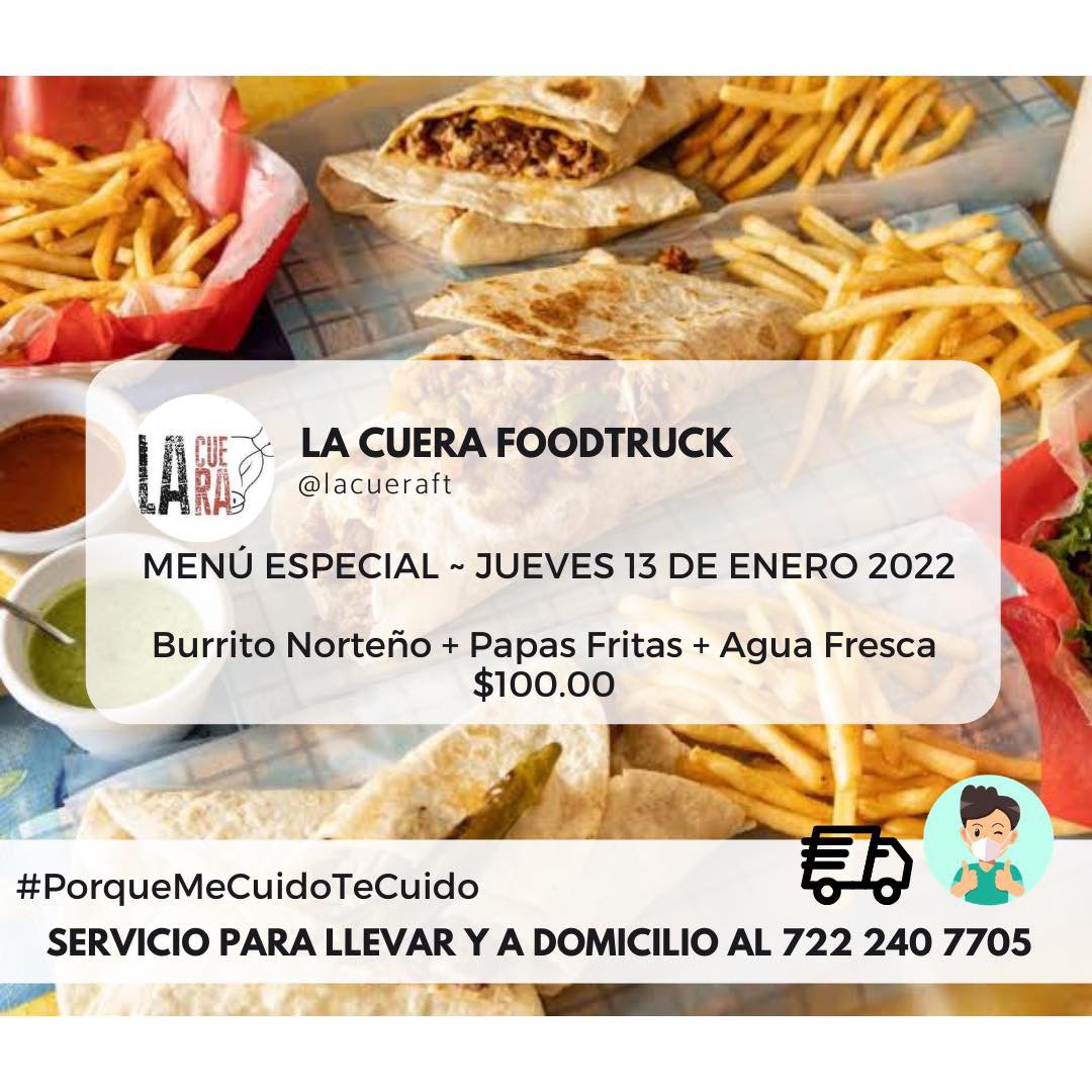 MENÚ ESPECIAL | burrito norteño 🤠🧡

¡Haz tu pedido por aquí! 👇
📲 goo.gl/qLdyDk 

🛵 Envíos a domicilio (pregunta por nuestra cobertura)
📍 Calle 3s, Parque Industrial Toluca 2000, Toluca Edo de México. 
.
.
.

#LaCueraFoodtruck 
#CocinaTamaulipeca
#Toluca