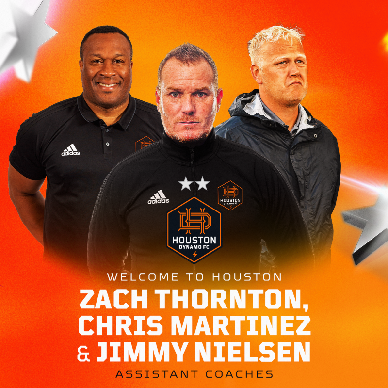 HoustonDynamo's tweet photo. Always a good day to welcome some fresh faces to our city.

Let's get to work Zach, @PumaNielsen1, and @cmtinez14! 🤘