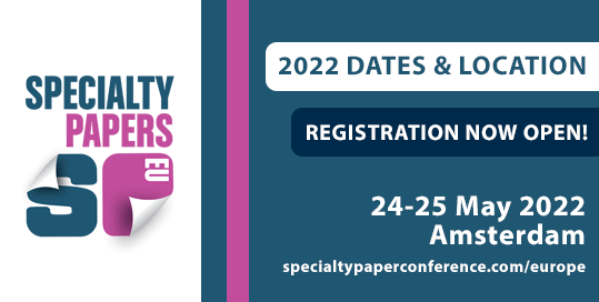 SpecPapersConf's tweet photo. We are pleased to announce that Specialty Papers Europe 2022 will be taking place in Amsterdam on 24-25 May 2022! Registration is open, so book your place today and join us https://t.co/eC5nGHnE47 #SPEU22 #specialtypaper #pulp #paper #packaging https://t.co/KRoURBT88q