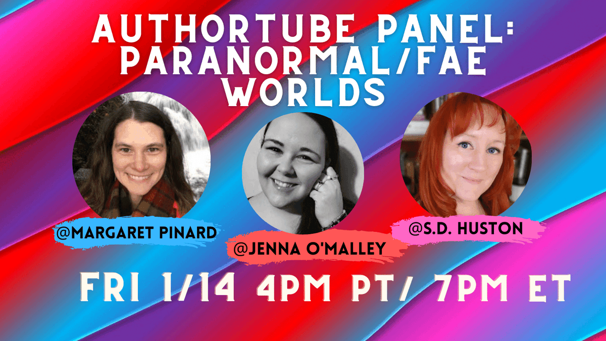 tastelifetwice's tweet photo. Coming up TMW! My January #AuthPanel on #SFF with #indieauthors @SD_Huston and Jenna O'Malley!
LIVE at 4pm/7pm EST ⏰ https://t.co/WZztQjR1iY