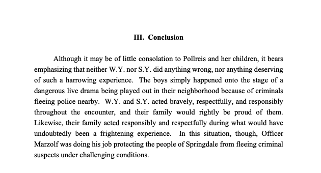 pjaicomo's tweet photo. But the appeals court let Marzolf off the hook, holding that when he held two children at gunpoint, on the ground, and handcuffed one of them, they weren't actually under arrest (which would require probable cause). It was just a #TerryStop b/c it wasn't intrusive enough. 12/ https://t.co/nOzGO1el2D