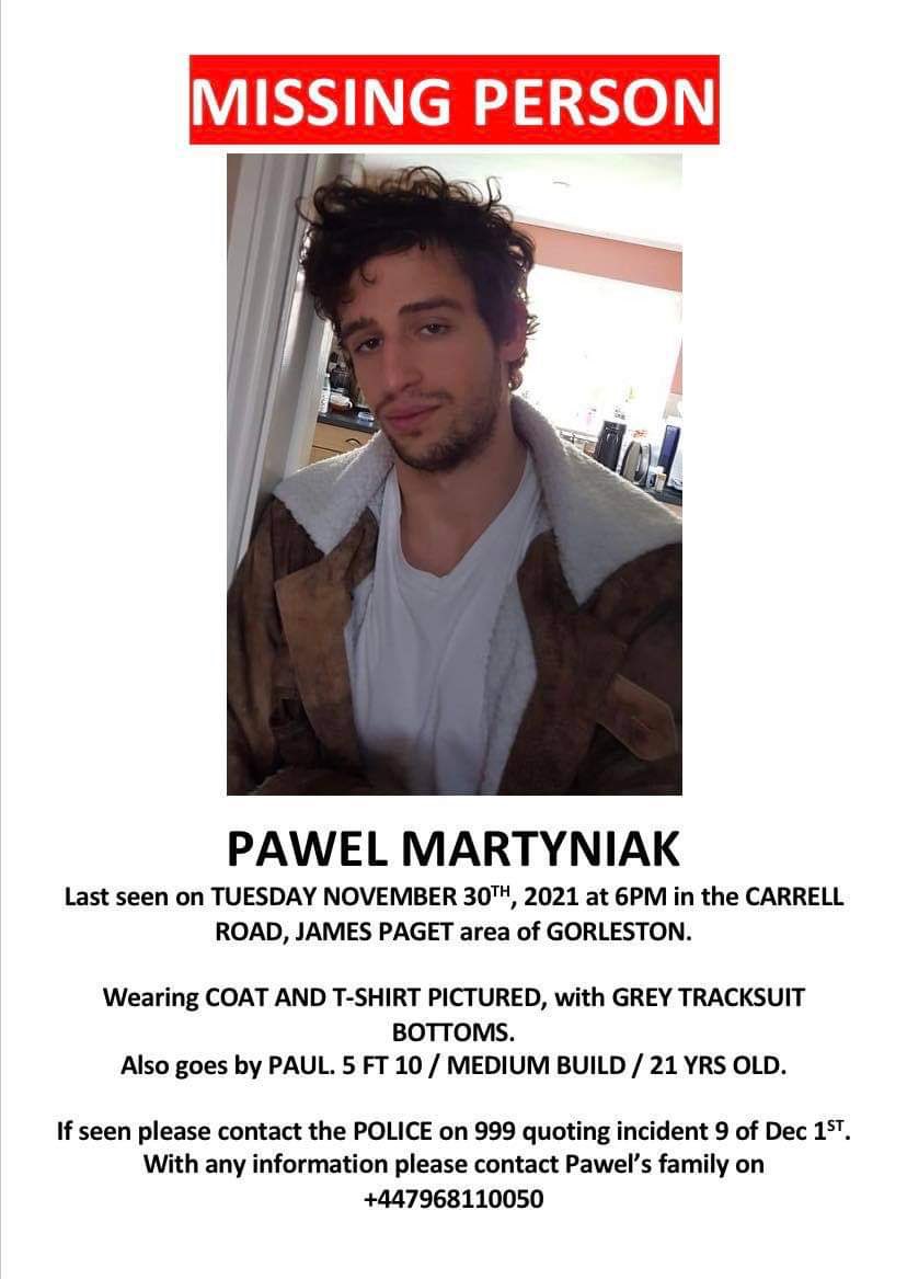 Please, please share. Pawel’s Mum is my colleague and is absolutely desperate for any news of him 😓