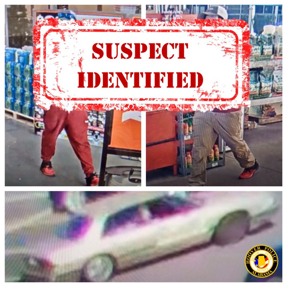 HooverPD's tweet photo. ***Update 01/13/2022***
Suspect identified, warrant pending. Thank you for all of the tips!
#communityengagement #communitypolicing #thanksforthetips #ItTakesAVillage https://t.co/KJWTMw9MPj