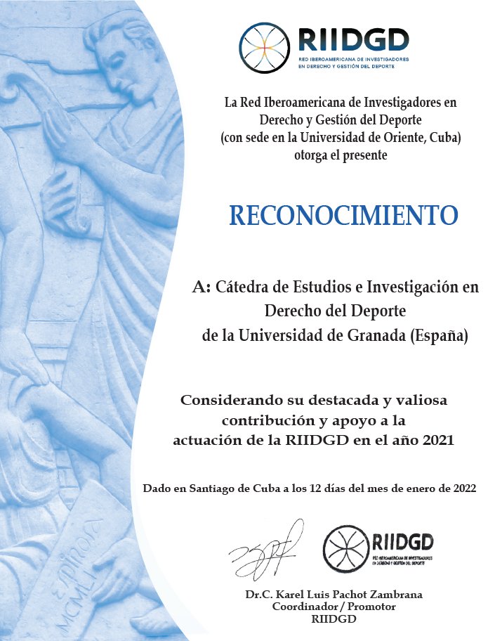 FBombillar82's tweet photo. Muy agradecidos desde @CatedraUgr del reconocimiento otorgado por la #RIIDGD que coordina @pachot_za https://t.co/z9pN9LuErt