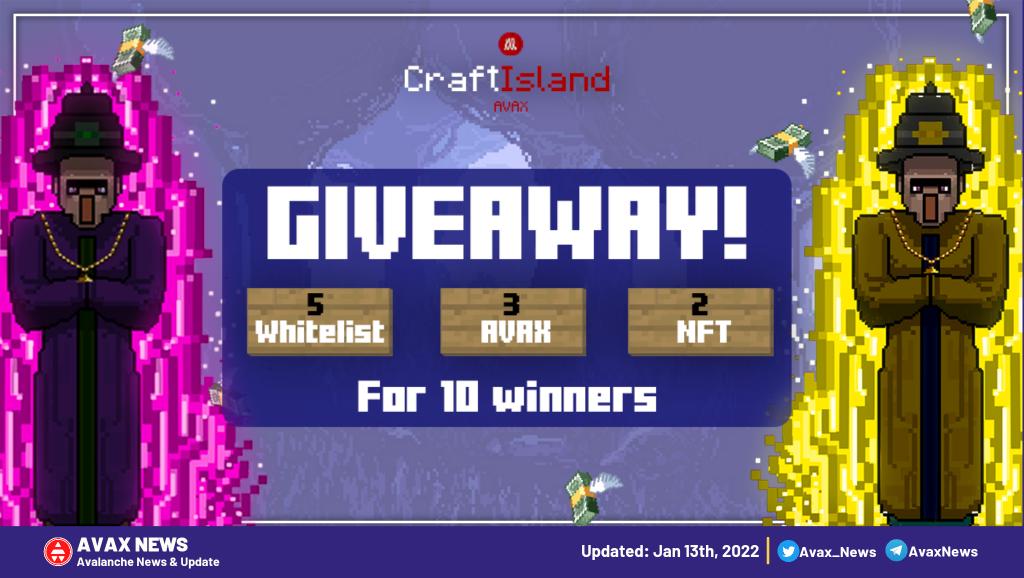📢 BIG #GIVEAWAY TIME ~ 10 WINNER

<a href="/CraftIslandAVAX/">Craftisland | GEN1 in LIVE 🔺</a> is Next big #P2E on #AVAX

Prize: 5 Whitelist - 3 #Avax - 2 NFT

Tasks
✅Follow <a href="/CraftIslandAVAX/">Craftisland | GEN1 in LIVE 🔺</a>
✅RT + Tag 2 Friends
✅Join DC discord.gg/invite/craftis…

#AvaxNews #CraftIslandAvax #AvaxNFT