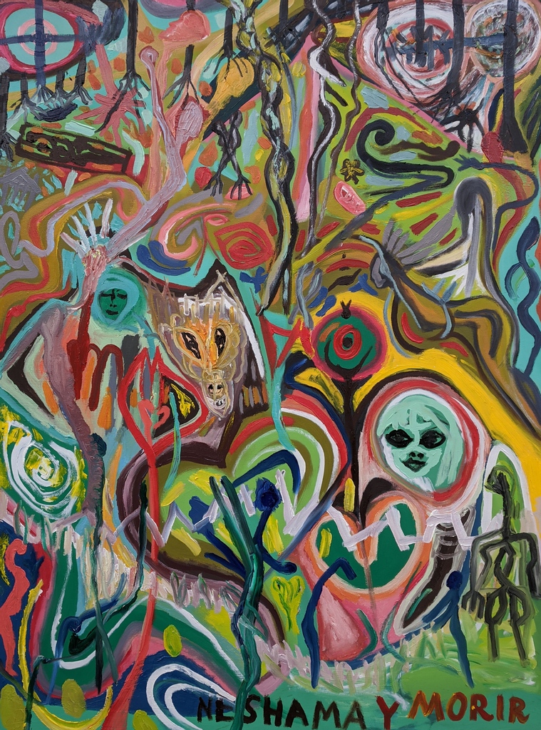 Ofir_Hirsh_Art's tweet photo. I keep dweling on the crazy idea of reincarnation.
Oil on canvas, created by Ofir Hirsh under the Morrir identity in 2020.⁠
#ofirhirsh #morrir #corona #covid #dying #afterworld #death #father #heaven #paradise  #rebirth #afterlife #soul #reincarmation #artist #outsiderart https://t.co/5KL6D1unvh