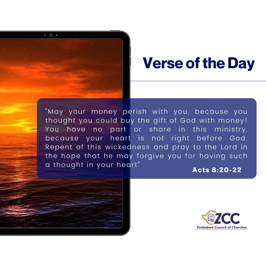 zccinzim's tweet image. Our Verse Of The Day is Acts 8:20-22

#VerseOfTheDay