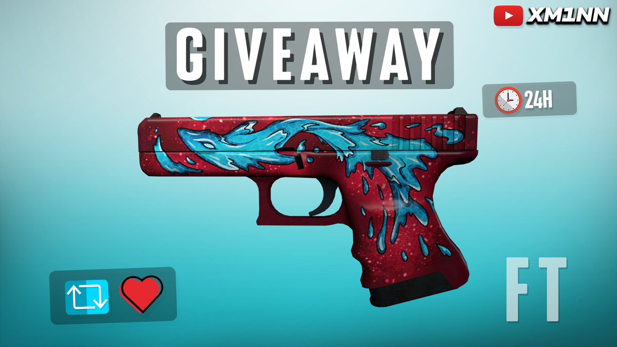 XM1NNWASTAKEN's tweet photo. 🔥CS:GO GIVEAWAY🔥

🎁Glock-18 | Water Elemental

➡️TO ENTER;

✅Follow: @XM1NNWASTAKEN
🔁Retweet + Like
🔗LIKE + SUB + COMMENT;
https://t.co/NI6ZAUlN5L (show proof)

⌛️GİVEAWAY ENDS IN 24 HOURS
#CSGO #CSGOGiveaway #csgoskinsgiveaway https://t.co/Pk6SqkIwOm
