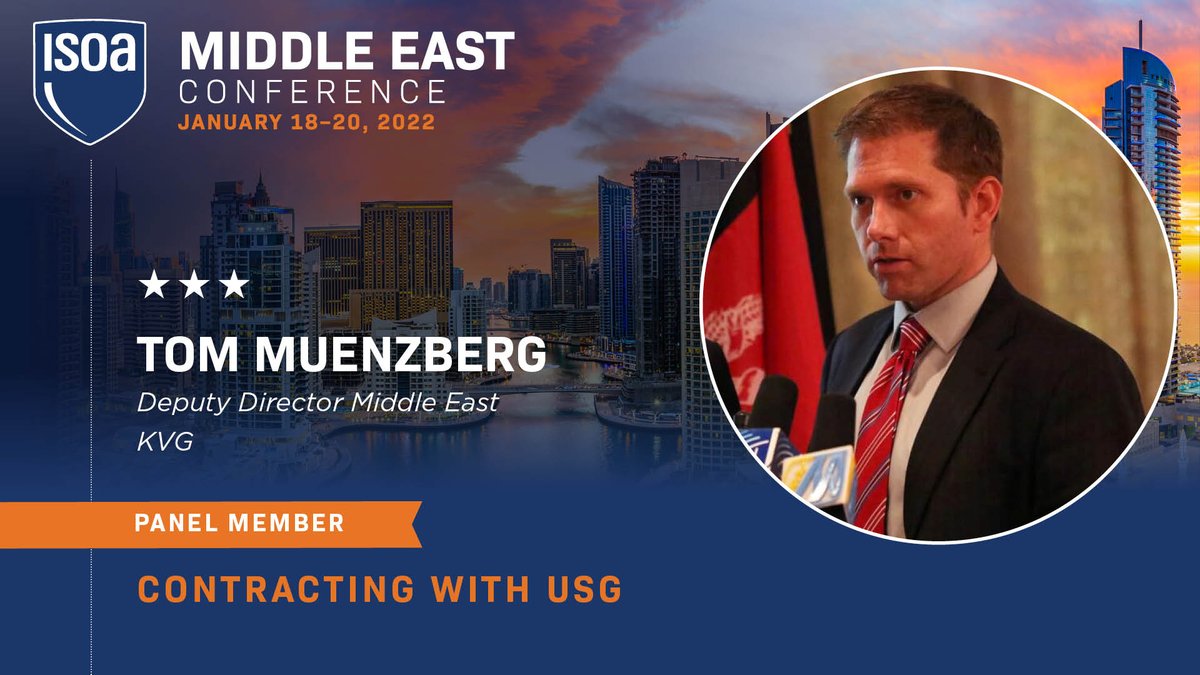 KVG_HQ's tweet photo. Our Dep. Director, ME will be speaking at the @StabilityOps ME Conference next week on the panel, "Contracting with the USG". Look forward to seeing everyone there! #MECStabilityConf #ISOA #ExpeditionarySupport #GloballyPositioned #LocallyIntegrated #Logistics #GovCon #KVG #UAE https://t.co/oQmgj3lcnT