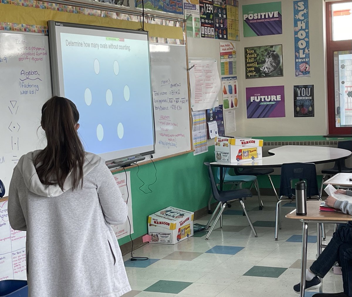 MrEideScience's tweet image. When number talks make it look like aliens were writing on your whiteboard. #math #numbertalks ⁦@NFMiddleOrange⁩ ⁦@NFMiddlePurple⁩