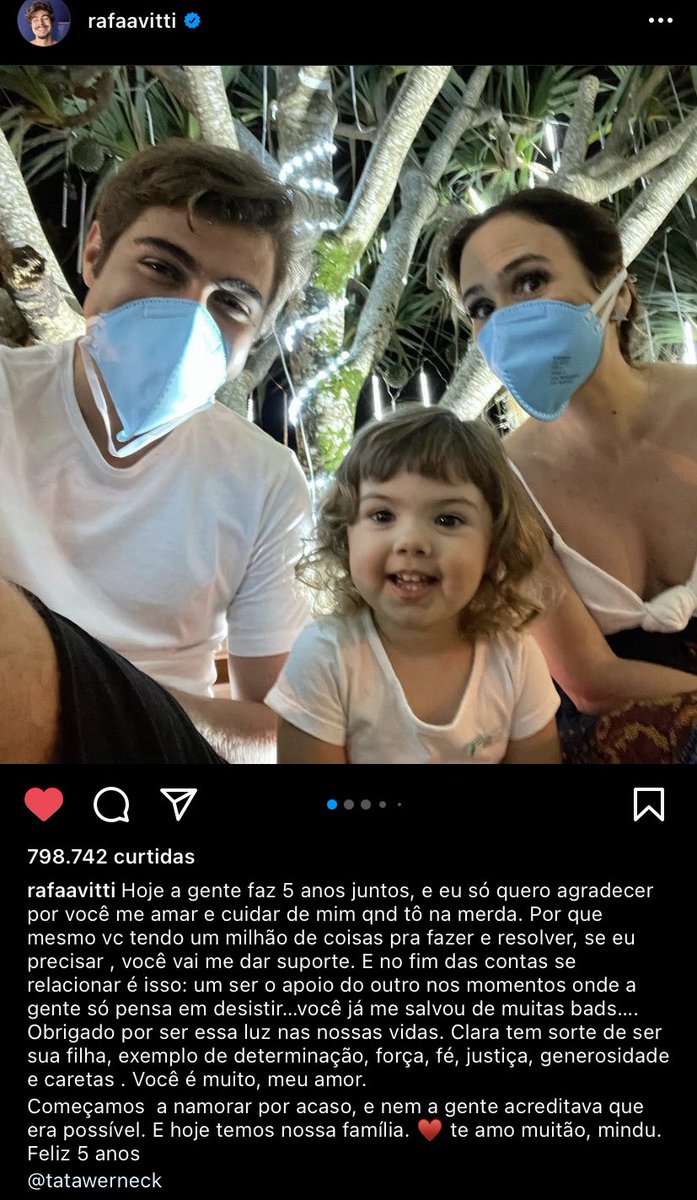 Rafa Vitti comemorando 5 anos que ele está com a Tata Werneck. Lindos demais! 🥺❤️