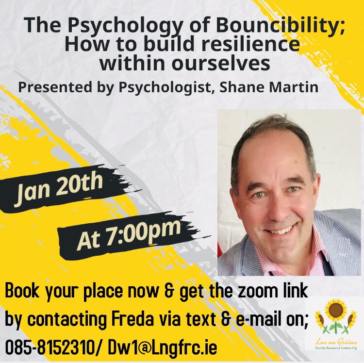 GreineLus's tweet photo. Resilience is the ability to adapt to the challenges of life. It’s about bouncing back rather than falling apart! Becoming more resilient will not mean that problems disappear. Resilience is more about learning how to cope. 

Join us on Thursday the 20th at 7pm. https://t.co/bcw2NIXACH