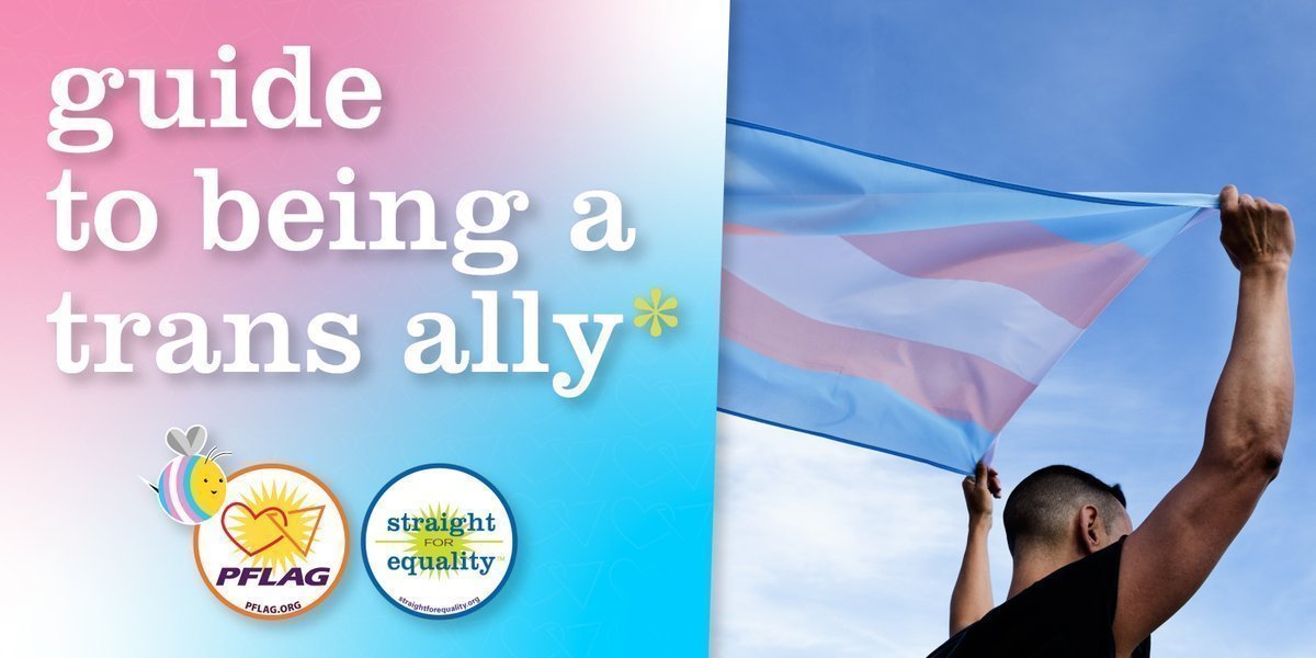 PFLAG's tweet image. Want to strengthen how you show up as a committed #ally for our #transgender loved ones? 

Check out this @S4Equality "Guide to Being a #Trans Ally," available for free digitally: pflagnation.al/TransAllyGuide 🧡🏳️‍⚧️ #PFLAGProud